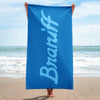 Bath and Beach Towel Sheet Extra Large Braniff Ultra Light Corvette Blue 1978