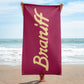 Bath and Beach Towel Sheet Extra Large Braniff Ultra Burgundy 1978