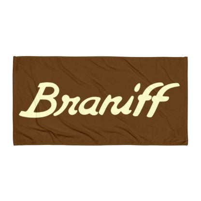 Bath and Beach Towel Sheet Extra Large Braniff Ultra Chocolate Brown 1978