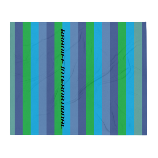 Throw Blanket Braniff End of the Plain Plain Plane Alexander Girard Stripe 1965