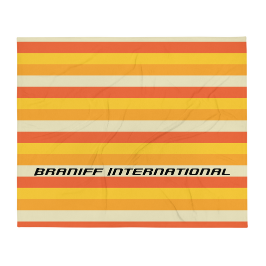 Throw Blanket Braniff End of the Plain Plane Alexander Girard Stripe 1965