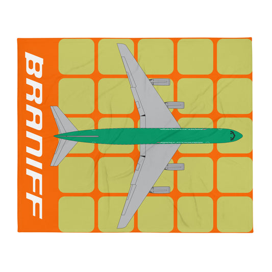 Blanket Braniff McDonnell Douglas DC-8-62 Green Two Tone 1971