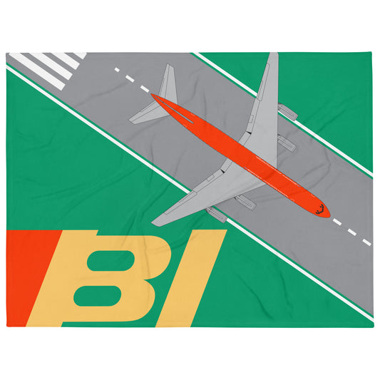 Blanket Braniff McDonnell Douglas DC-8-62 Two Tone Red 1971