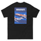 T-Shirt Shirt Short Sleeve by Gildan Braniff Flying Colors Boeing 727 Bicentennial Color Scheme on Shirt Back