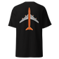 T-Shirt Shirt Short Sleeve by Gildan Men's Women's Braniff Boeing 747 Crew Logo with Jumbo Jet on Shirt Back