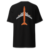 T-Shirt Shirt Short Sleeve by Gildan Men's Women's Braniff Boeing 747 Crew Logo with Jumbo Jet on Shirt Back