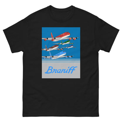 T-Shirt Shirt Short Sleeve by Gildan Braniff McDonnell Douglas DC-8-62 Inflight 1978 Ultra Color Scheme