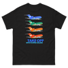 T-Shirt Basic Short Sleeve Mens Womens Braniff Boeing 727 Takeoff with Flying Colors 1971 Two Tone