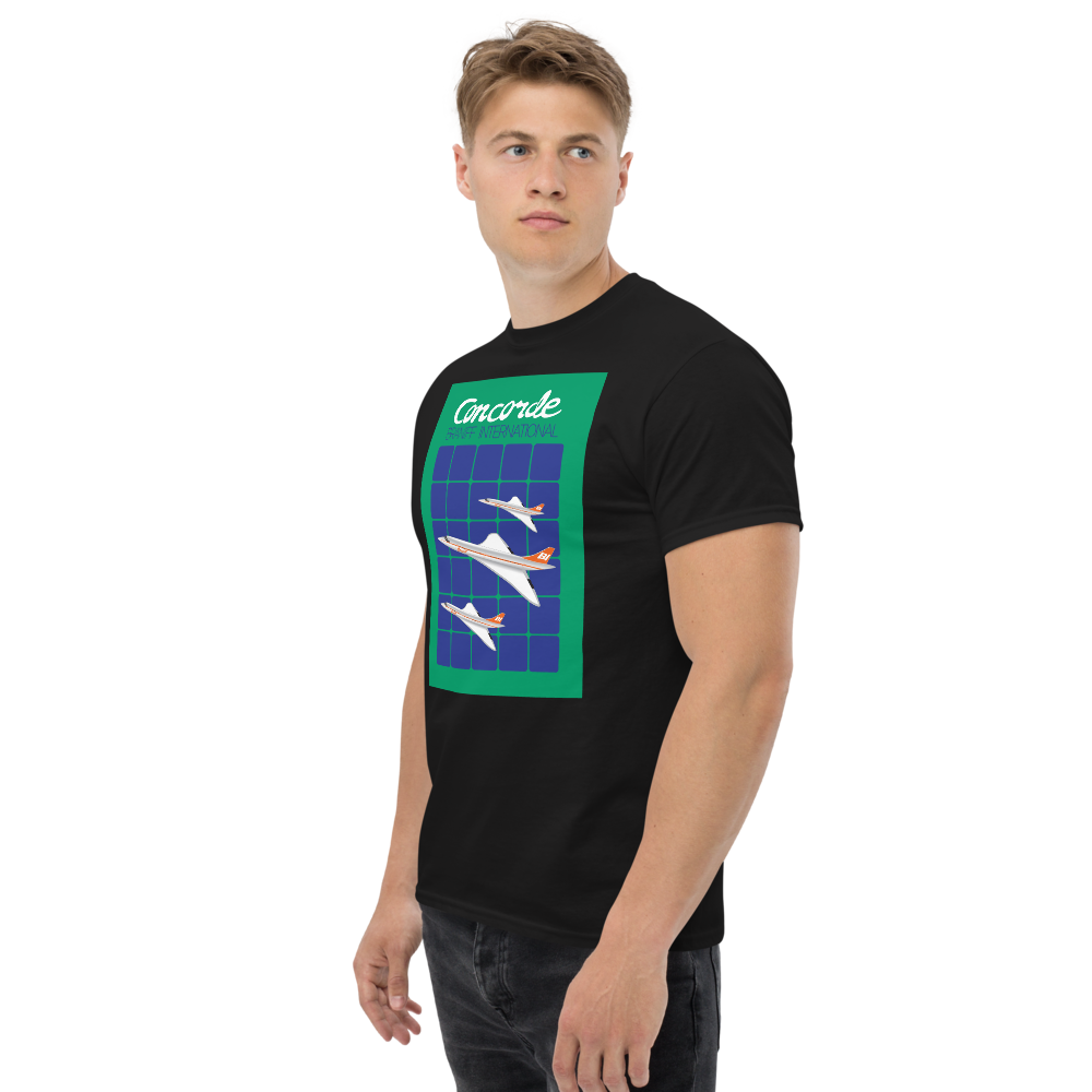 T-Shirt Shirt Short Sleeve by Gildan Men's Women's Braniff Concorde SST Inflight