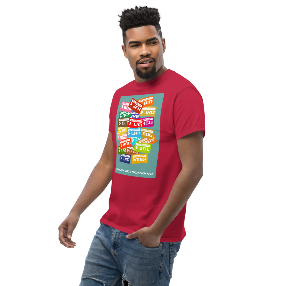 T-Shirt Shirt Short Sleeve by Gildan Men's Women's Braniff Luggage Tag Destinations