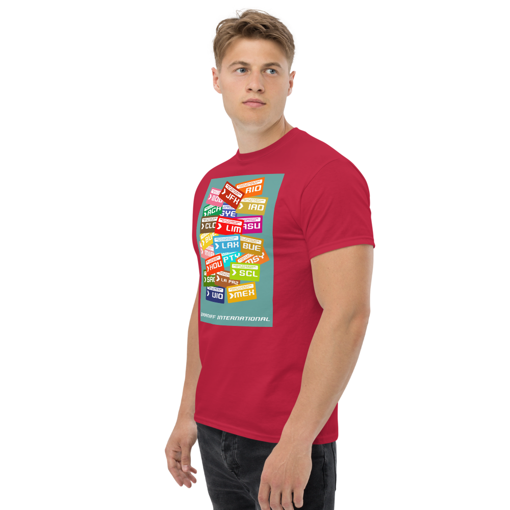 T-Shirt Shirt Short Sleeve by Gildan Men's Women's Braniff Luggage Tag Destinations
