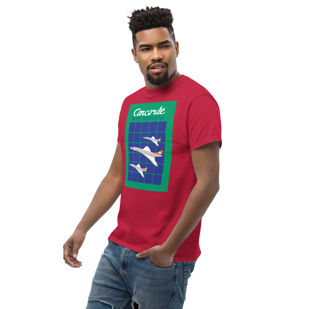T-Shirt Shirt Short Sleeve by Gildan Men's Women's Braniff Concorde SST Inflight