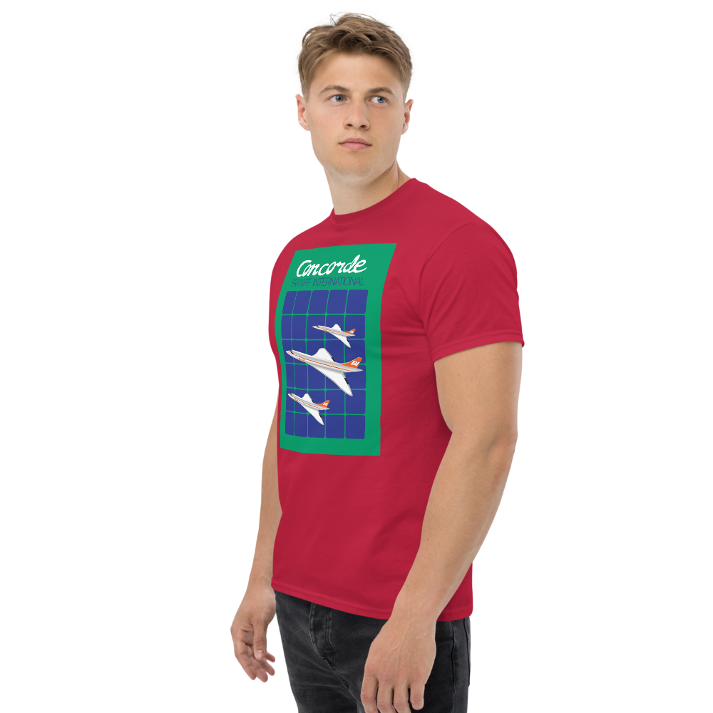T-Shirt Shirt Short Sleeve by Gildan Men's Women's Braniff Concorde SST Inflight