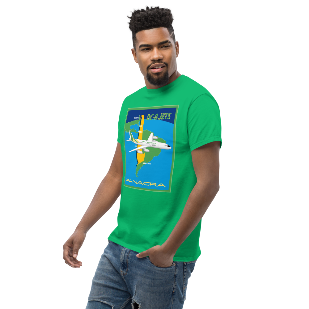 T-Shirt Shirt Short Sleeve Gildan Unisex Braniff Panagra McDonnell Douglas DC-8-62 Concept