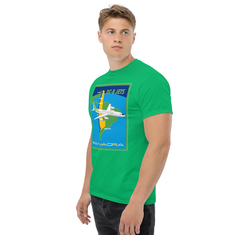 T-Shirt Shirt Short Sleeve Gildan Unisex Braniff Panagra McDonnell Douglas DC-8-62 Concept