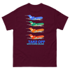 T-Shirt Basic Short Sleeve Mens Womens Braniff Boeing 727 Takeoff with Flying Colors 1971 Two Tone