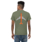 T-Shirt Shirt Short Sleeve by Gildan Men's Women's Braniff Boeing 747 Crew Logo with Jumbo Jet on Shirt Back
