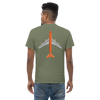 T-Shirt Shirt Short Sleeve by Gildan Men's Women's Braniff Boeing 747 Crew Logo with Jumbo Jet on Shirt Back