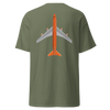 T-Shirt Shirt Short Sleeve by Gildan Men's Women's Braniff Boeing 747 Crew Logo with Jumbo Jet on Shirt Back