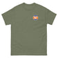 T-Shirt Shirt Short Sleeve by Gildan Men's Women's Braniff Boeing 747 Crew Logo with Jumbo Jet on Shirt Back