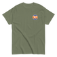 T-Shirt Shirt Short Sleeve by Gildan Men's Women's Braniff Boeing 747 Crew Logo with Jumbo Jet on Shirt Back