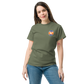 T-Shirt Shirt Short Sleeve by Gildan Men's Women's Braniff Boeing 747 Crew Logo with Jumbo Jet on Shirt Back