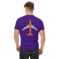 T-Shirt Shirt Short Sleeve by Gildan Men's Women's Braniff Boeing 747 Crew Logo with Jumbo Jet on Shirt Back
