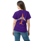 T-Shirt Shirt Short Sleeve by Gildan Men's Women's Braniff Boeing 747 Crew Logo with Jumbo Jet on Shirt Back