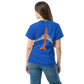 T-Shirt Shirt Short Sleeve by Gildan Men's Women's Braniff Boeing 747 Crew Logo with Jumbo Jet on Shirt Back