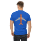T-Shirt Shirt Short Sleeve by Gildan Men's Women's Braniff Boeing 747 Crew Logo with Jumbo Jet on Shirt Back