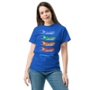 T-Shirt Basic Short Sleeve Mens Womens Braniff Boeing 727 Takeoff with Flying Colors 1971 Two Tone