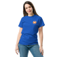 T-Shirt Shirt Short Sleeve by Gildan Men's Women's Braniff Boeing 747 Crew Logo with Jumbo Jet on Shirt Back