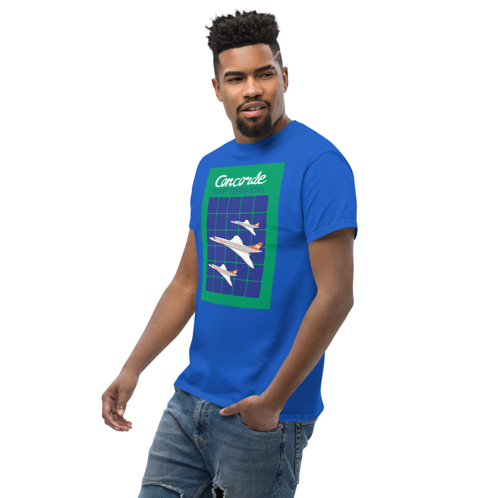 T-Shirt Shirt Short Sleeve by Gildan Men's Women's Braniff Concorde SST Inflight
