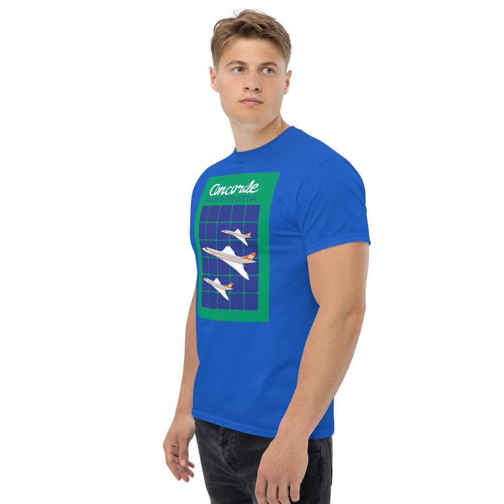 T-Shirt Shirt Short Sleeve by Gildan Men's Women's Braniff Concorde SST Inflight