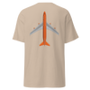 T-Shirt Shirt Short Sleeve by Gildan Men's Women's Braniff Boeing 747 Crew Logo with Jumbo Jet on Shirt Back