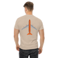 T-Shirt Shirt Short Sleeve by Gildan Men's Women's Braniff Boeing 747 Crew Logo with Jumbo Jet on Shirt Back