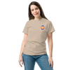 T-Shirt Shirt Short Sleeve by Gildan Men's Women's Braniff Boeing 747 Crew Logo with Jumbo Jet on Shirt Back