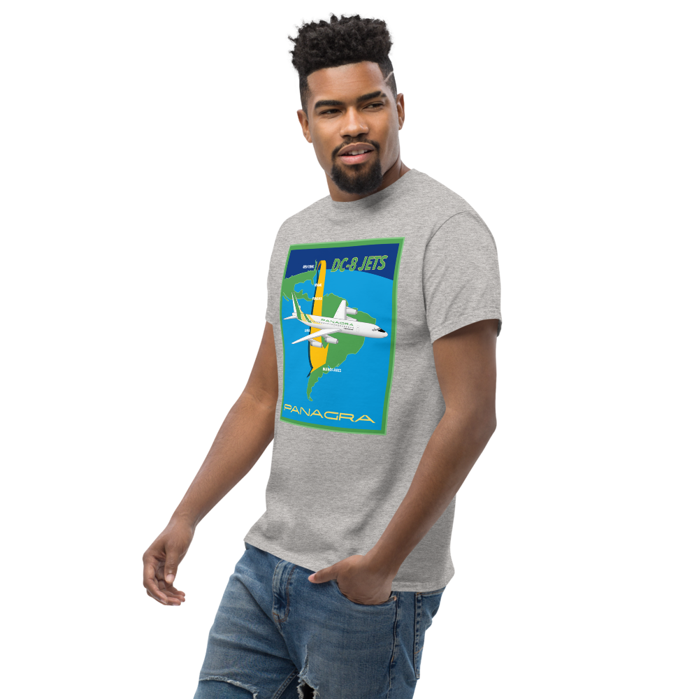T-Shirt Shirt Short Sleeve Gildan Unisex Braniff Panagra McDonnell Douglas DC-8-62 Concept