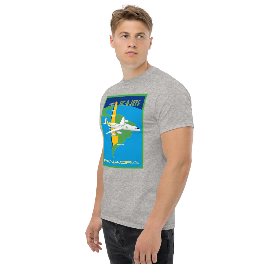 T-Shirt Shirt Short Sleeve Gildan Unisex Braniff Panagra McDonnell Douglas DC-8-62 Concept