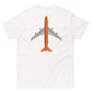 T-Shirt Shirt Short Sleeve by Gildan Men's Women's Braniff Boeing 747 Crew Logo with Jumbo Jet on Shirt Back