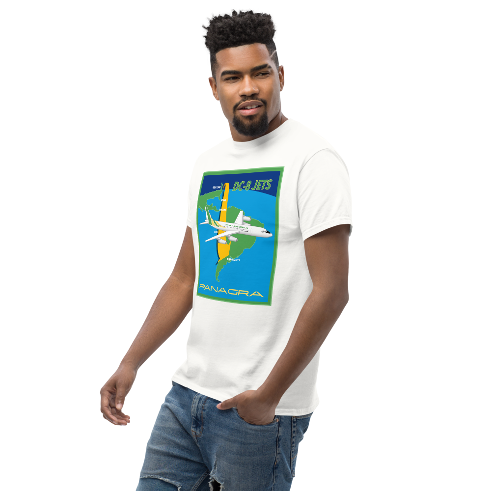 T-Shirt Shirt Short Sleeve Gildan Unisex Braniff Panagra McDonnell Douglas DC-8-62 Concept