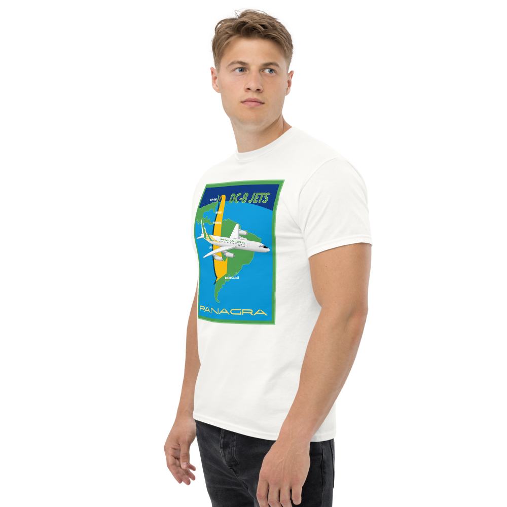 T-Shirt Shirt Short Sleeve Gildan Unisex Braniff Panagra McDonnell Douglas DC-8-62 Concept