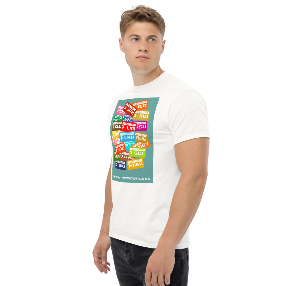T-Shirt Shirt Short Sleeve by Gildan Men's Women's Braniff Luggage Tag Destinations