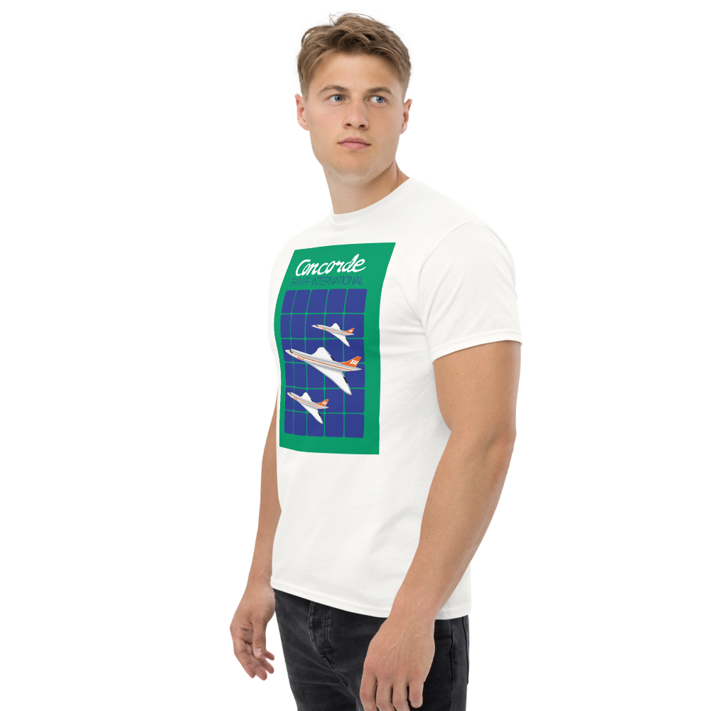 T-Shirt Shirt Short Sleeve by Gildan Men's Women's Braniff Concorde SST Inflight