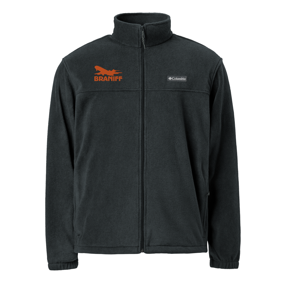 Coat Unisex Fleece Jacket by Columbia Braniff Boeing 727 Logo 1975 Embroidery