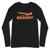 Long Sleeve Shirt Mens Womens Braniff Concorde Orange 1979