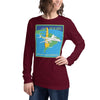 Long Sleeve Shirt Mens Womens Braniff Panagra DC-8-62 Jet Route Map 1967