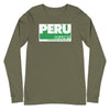 Long Sleeve Shirt Mens Womens Braniff Peru Flying Colors 1976 Green