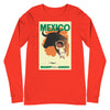 Long Sleeve Shirt Mens Womens Braniff Remastered Travel Poster Mexico Boy and Bull 1963