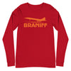 Long Sleeve Shirt Mens Womens Braniff Concorde Orange 1979